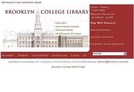 Redesigned Brooklyn College Library site